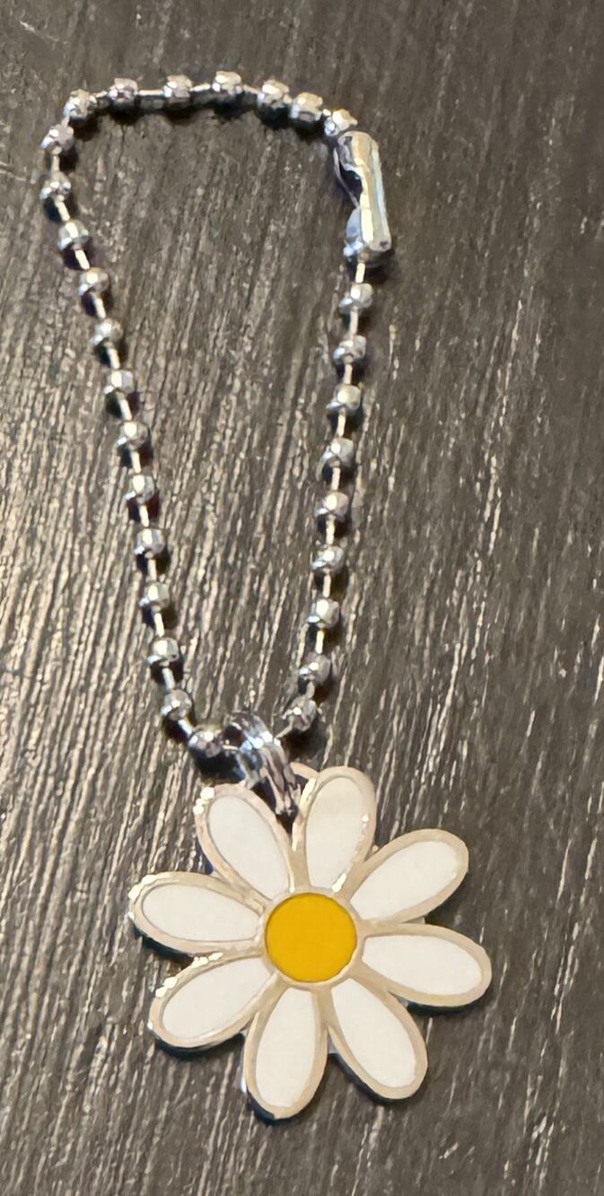 Vintage Coach Enamel Daisy Flower Bag Charm